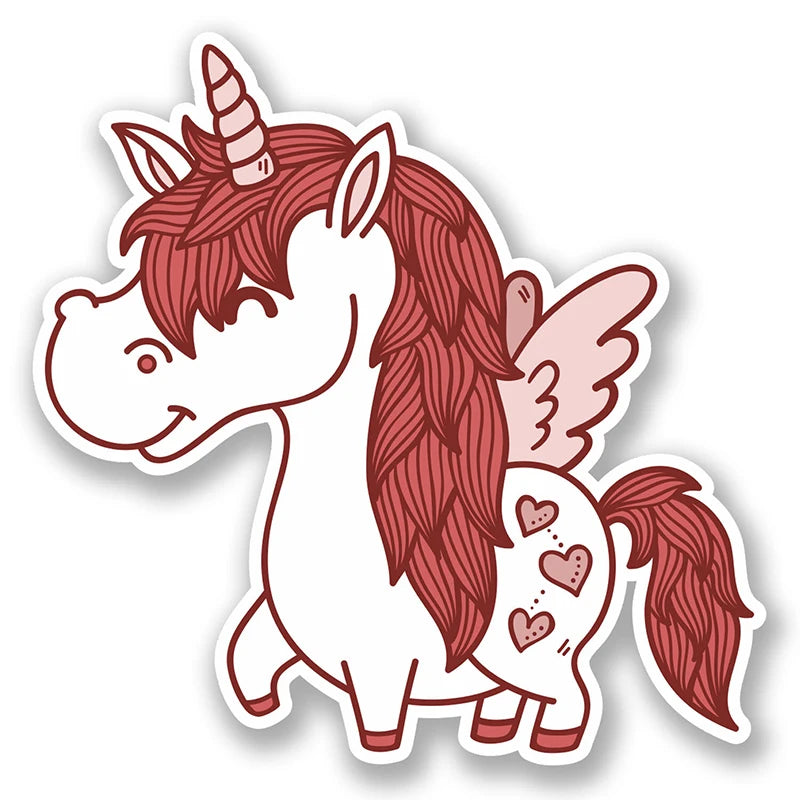 Cute 'Adorable Unicorn' Vinyl Car Sticker