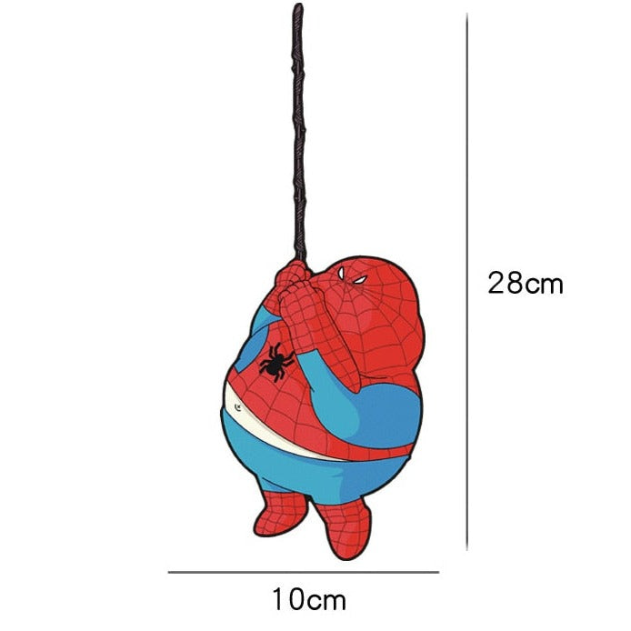 Cute 'Fat Spider-Man | Holding Rope' Vinyl Car Sticker
