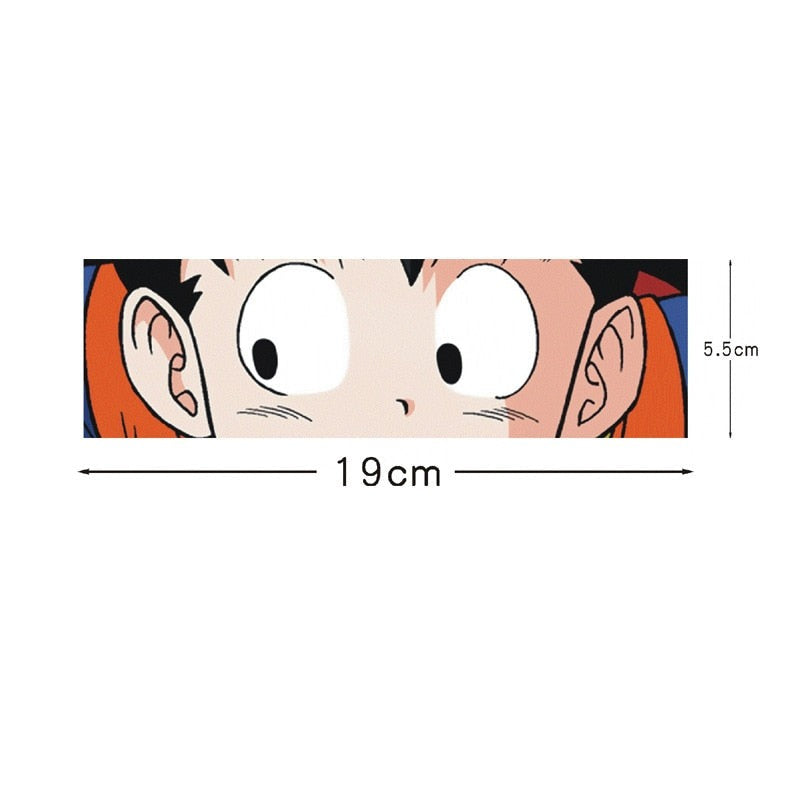 Dragon Ball Z 'Goku | Scared' Vinyl Car Peeker Sticker