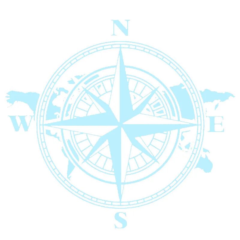 Travel 'Map Compass' Vinyl Car Sticker