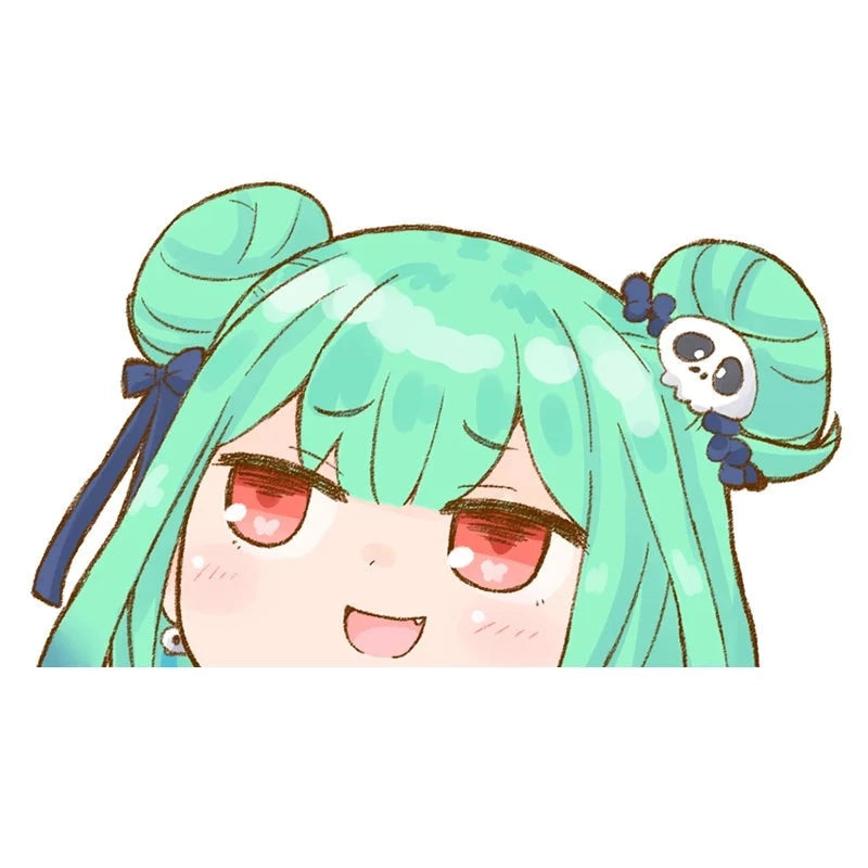 Virtual YouTuber 'Uruha Rushia | Happy' Vinyl Car Peeker Sticker