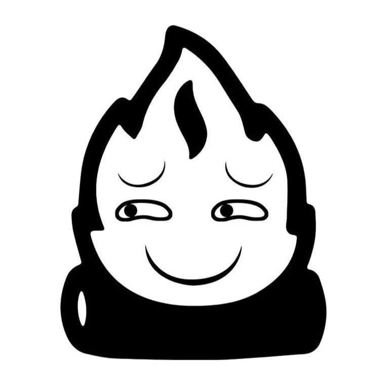 Calcifer Flame 'Shy' Vinyl Car Sticker