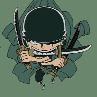 One Piece 'Hanging Zoro | Triple Swords' Vinyl Car Sticker