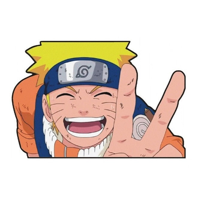 Naruto 'Naruto Uzumaki | Peace Sign' Vinyl Car Peeker Sticker