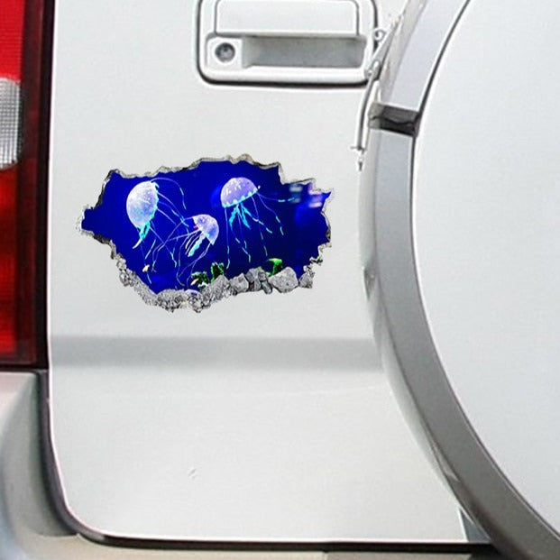 Smashed Hole 'Jellyfish' Vinyl Car Sticker