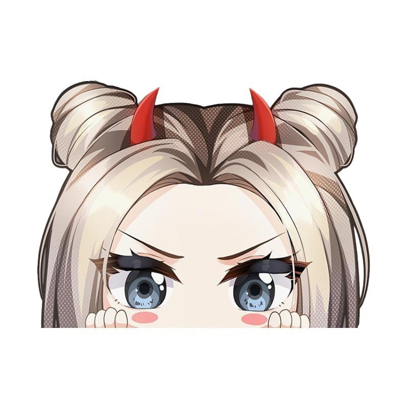 Overlord 'Shalltear Bloodfallen | Red Horn' Vinyl Car Peeker Sticker