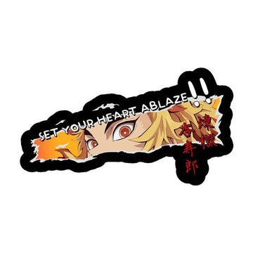 Demon Slayer 'Kyojuro | Set Your Heart Ablaze!!' Vinyl Car 3D Motion Sticker