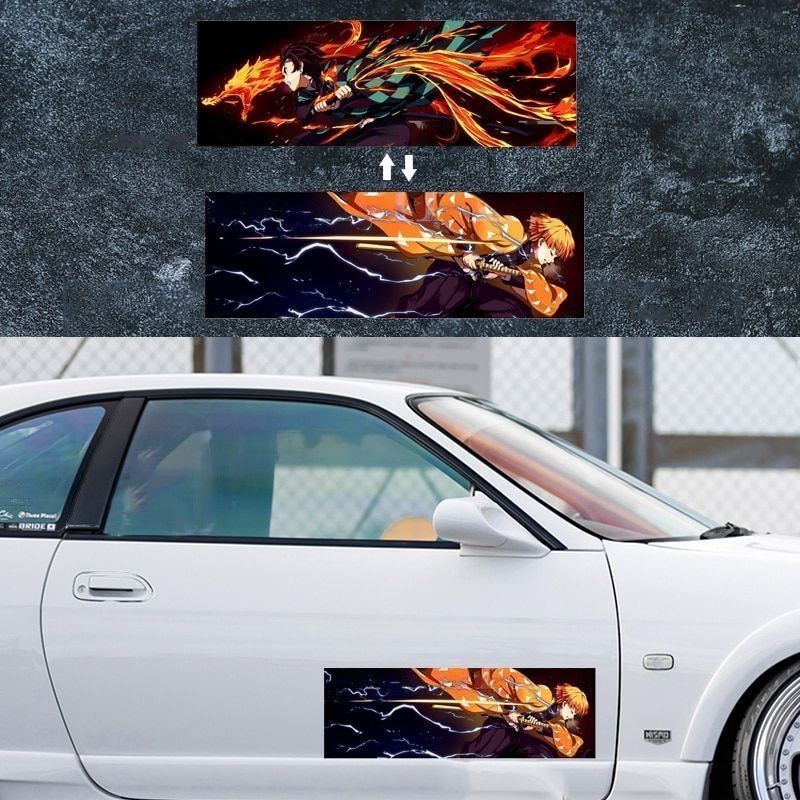 Demon Slayer 'Tanjiro x Zenitsu | Attacking' Vinyl Car 3D Motion Sticker