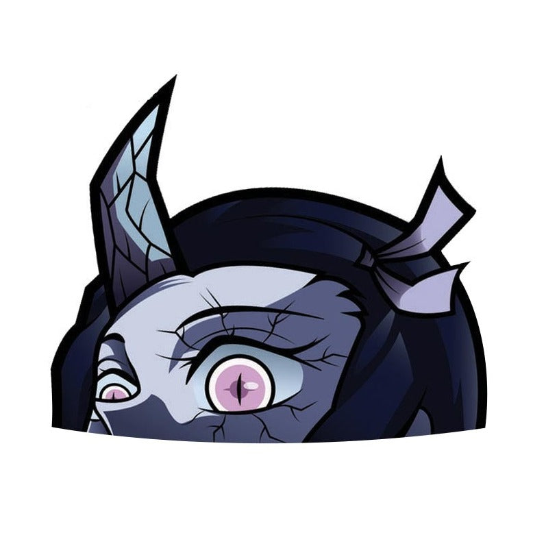 Demon Slayer 'Nezuko | Demon Face' Vinyl Car Peeker Sticker