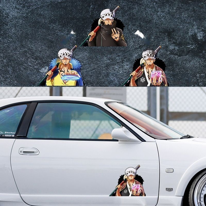 One Piece 'Trafalgar Water Law' Vinyl Car 3D Motion Sticker