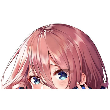 The Quintessential Quintuplets 'Miku | Listening' Vinyl Car Peeker Sticker