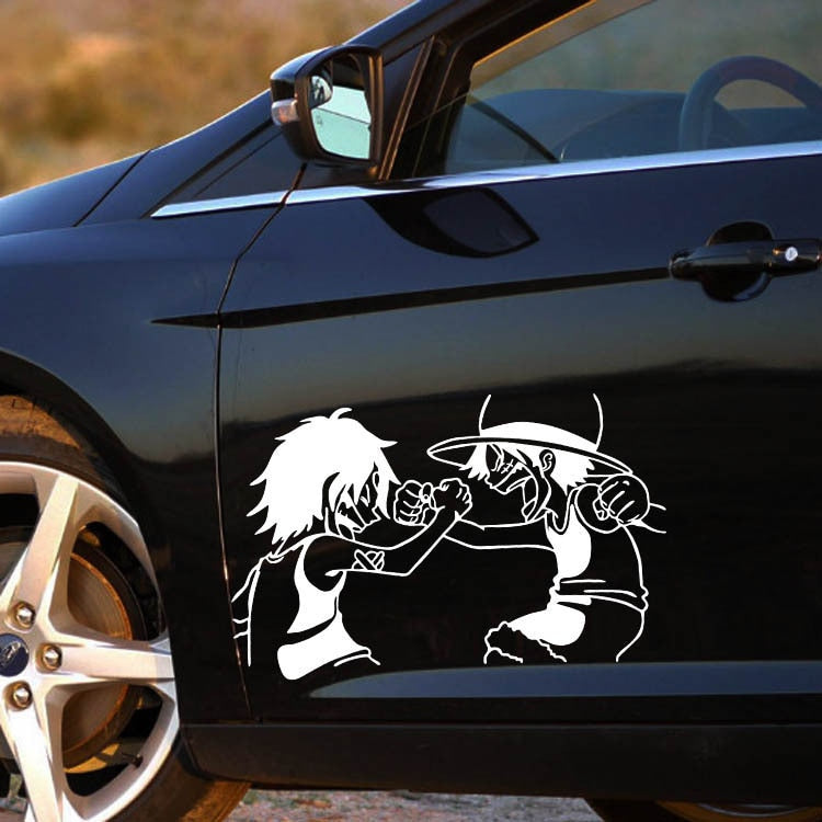 One Piece 'Luffy And Ace | Arm Wrestling' Vinyl Car Sticker