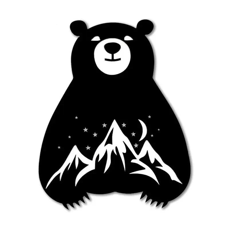 Bear 'Mountains | Moon and Stars' Vinyl Car Sticker