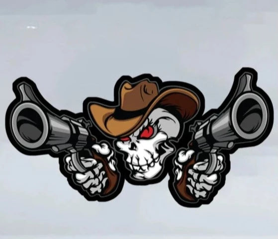 Skull 'Tactical Guns' Vinyl Car Sticker