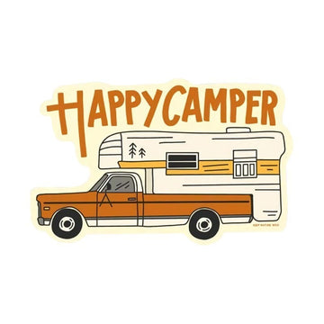 Happy Camper 'Camper Van' Vinyl Car Sticker