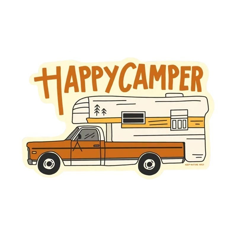 Happy Camper 'Camper Van' Vinyl Car Sticker