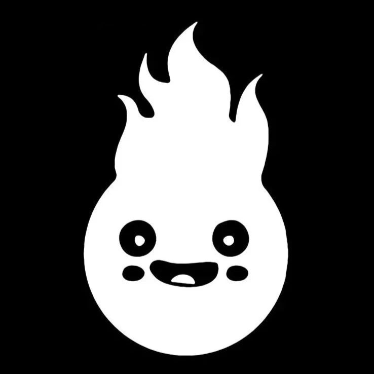 Calcifer Flame 'Round Fire' Vinyl Car Sticker