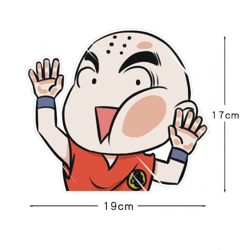 Dragon Ball Z 'Krillin | Pressed Face' Vinyl Car Sticker