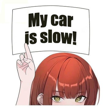 Chainsaw Man 'Makima | My Car Is Slow! | Staring' Vinyl Car Peeker Sticker