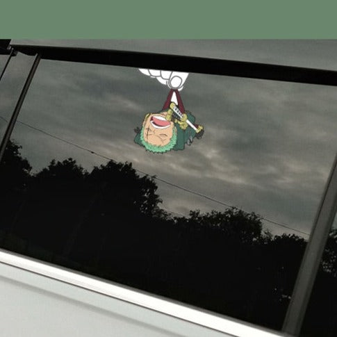 One Piece 'Hanging Zoro | Yawning' Vinyl Car Sticker