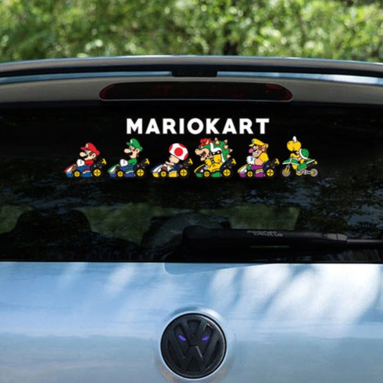 Super Mario Bros. 'Mario Kart | Racers | Left' Vinyl Car Sticker