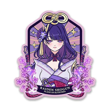 Genshin Impact 'Raiden Shogun | Plane of Euthymia' Vinyl Car Sticker