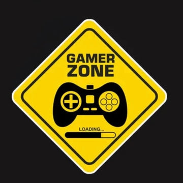 Warning Sign 'Gamer Zone' Vinyl Car Sticker