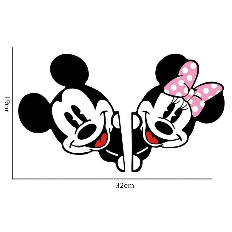Mickey Mouse 'Mickey And Minnie | Laughing' Vinyl Car Peeker Sticker