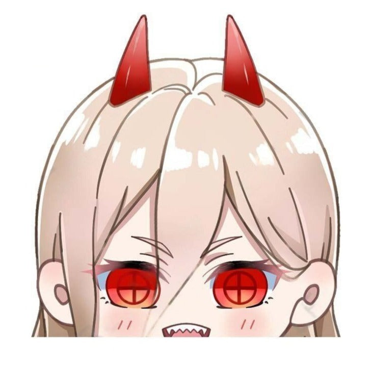 Chainsaw Man 'Young Power' Vinyl Car Peeker Sticker