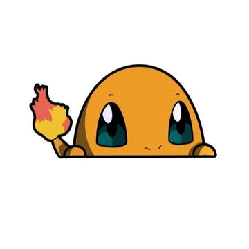 Pokemon 'Charmander' Vinyl Car Peeker Sticker
