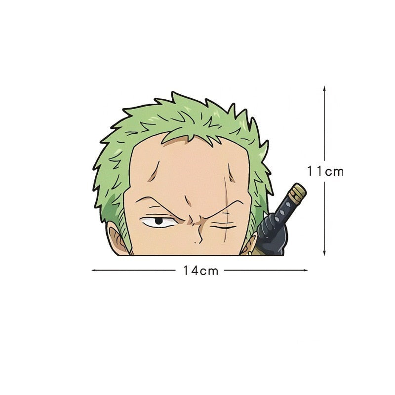 One Piece 'Zoro | Looking' Vinyl Car Peeker Sticker
