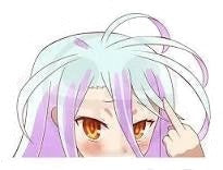No Game No Life 'Shiro | F**k U' Vinyl Car Peeker Sticker
