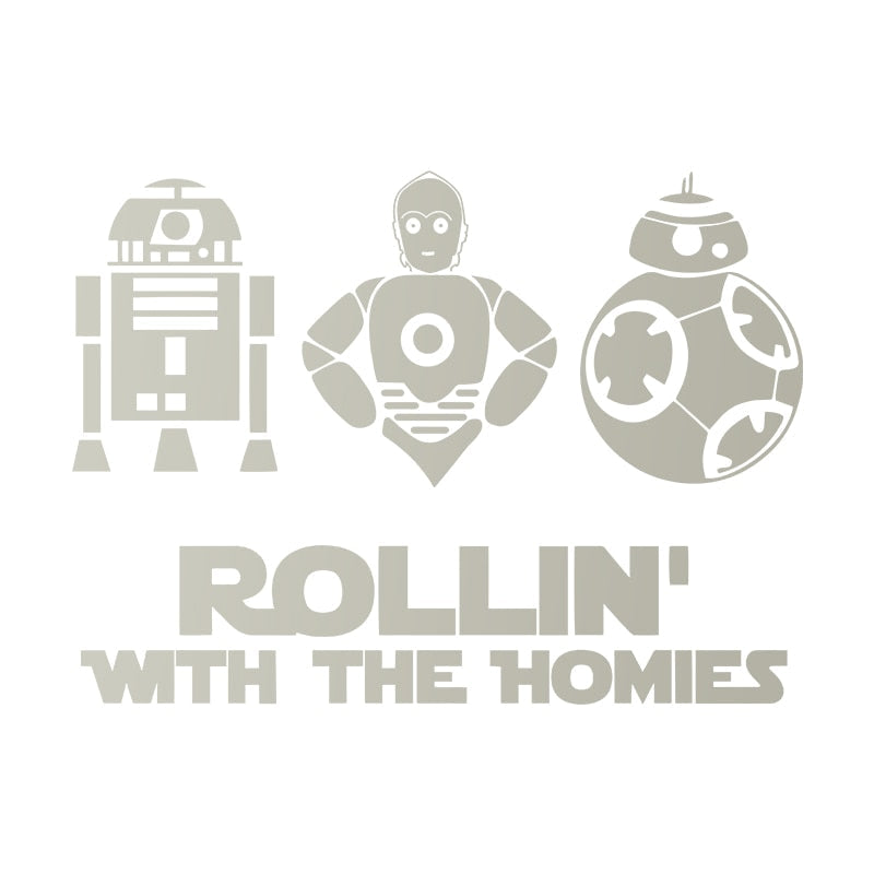 Star Wars 'R2D2-C3PO-BB8 | Rollin' With The Homies' Vinyl Car Sticker