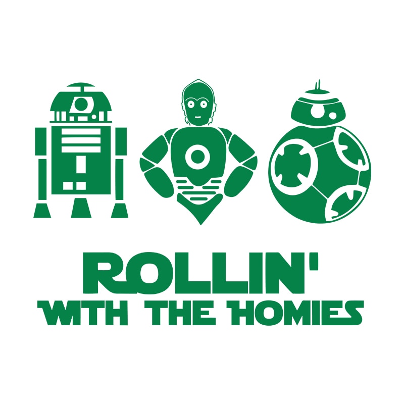 Star Wars 'R2D2-C3PO-BB8 | Rollin' With The Homies' Vinyl Car Sticker