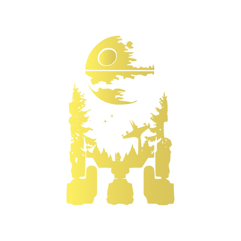 Star Wars 'R2D2 x Death Star | Forest Moon Of Endor' Vinyl Car Sticker
