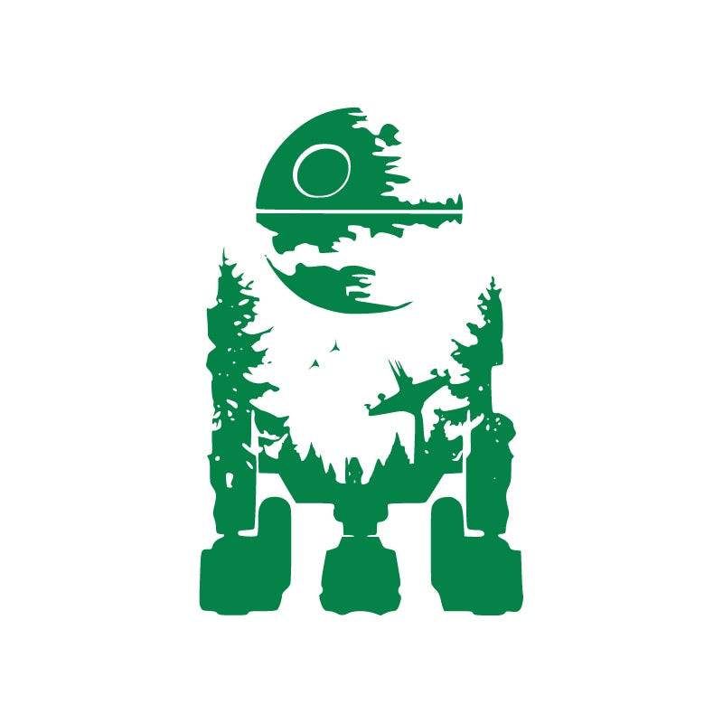 Star Wars 'R2D2 x Death Star | Forest Moon Of Endor' Vinyl Car Sticker