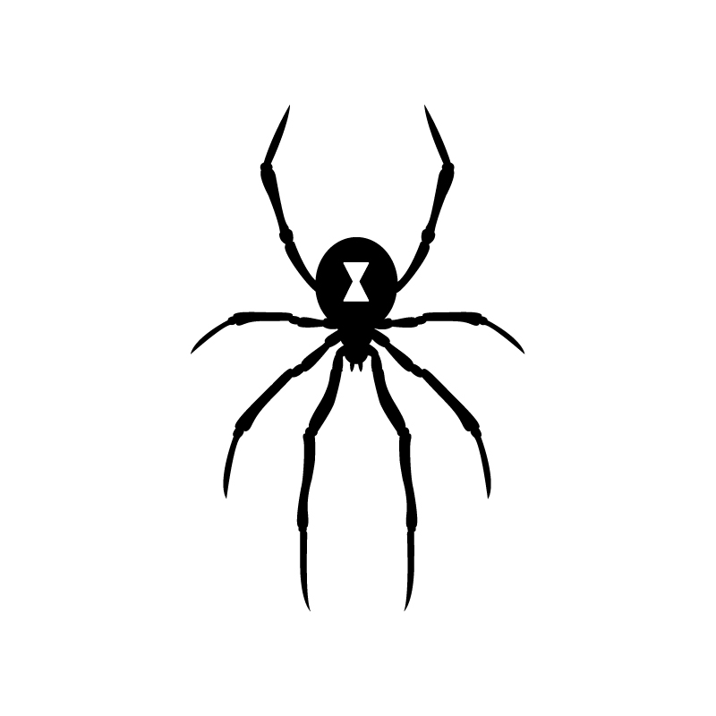 Black Widow 'Spider Logo' Vinyl Car Sticker