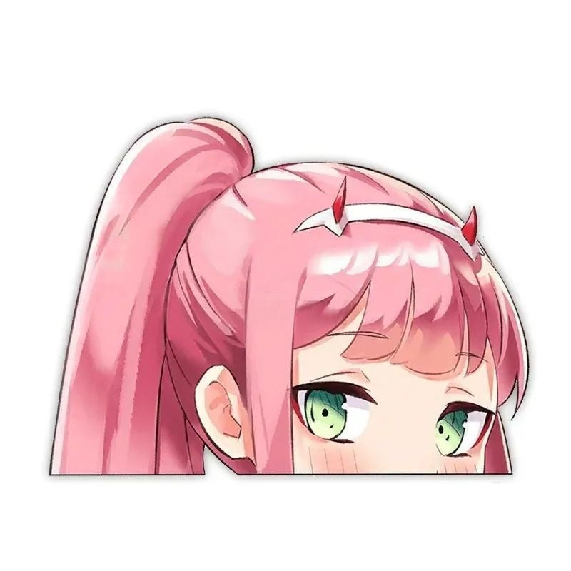 Darling In The Franxx 'Zero Two | Fierce' Vinyl Car Peeker Sticker