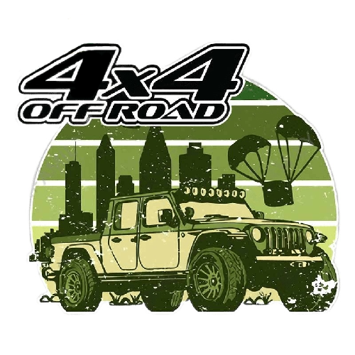 4x4 Off-Road Vehicles 'Parachute' Vinyl Car Sticker