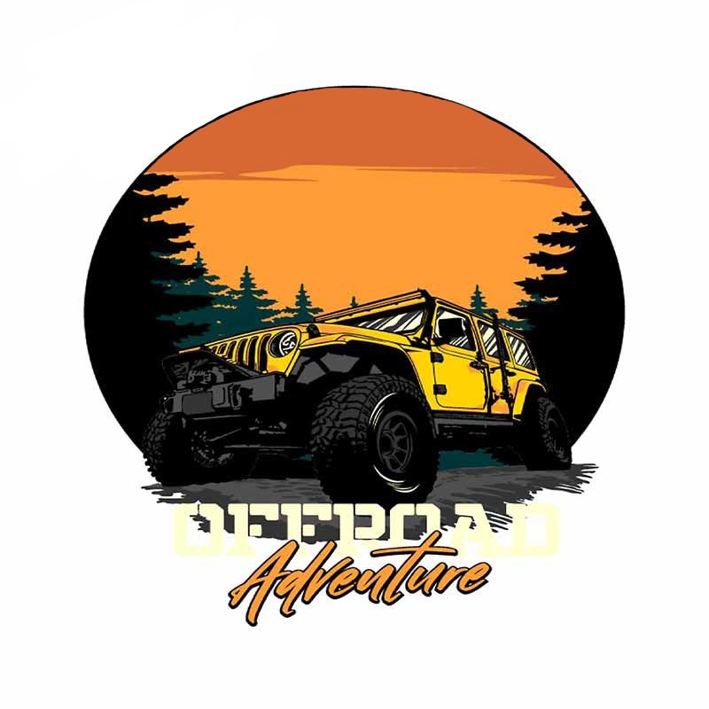 Off-Road Vehicles 'Adventure | Pine Trees' Vinyl Car Sticker