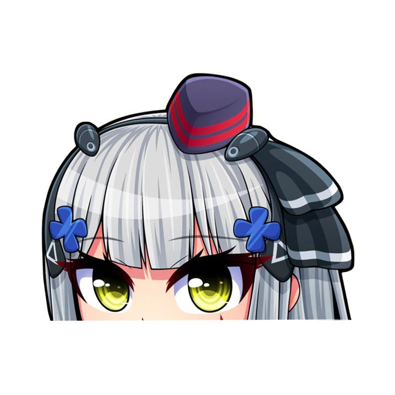 Girls' Frontline 'HK416 | Serious' Vinyl Car Peeker Sticker
