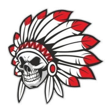 Indian Skull 'Head' Vinyl Car Sticker