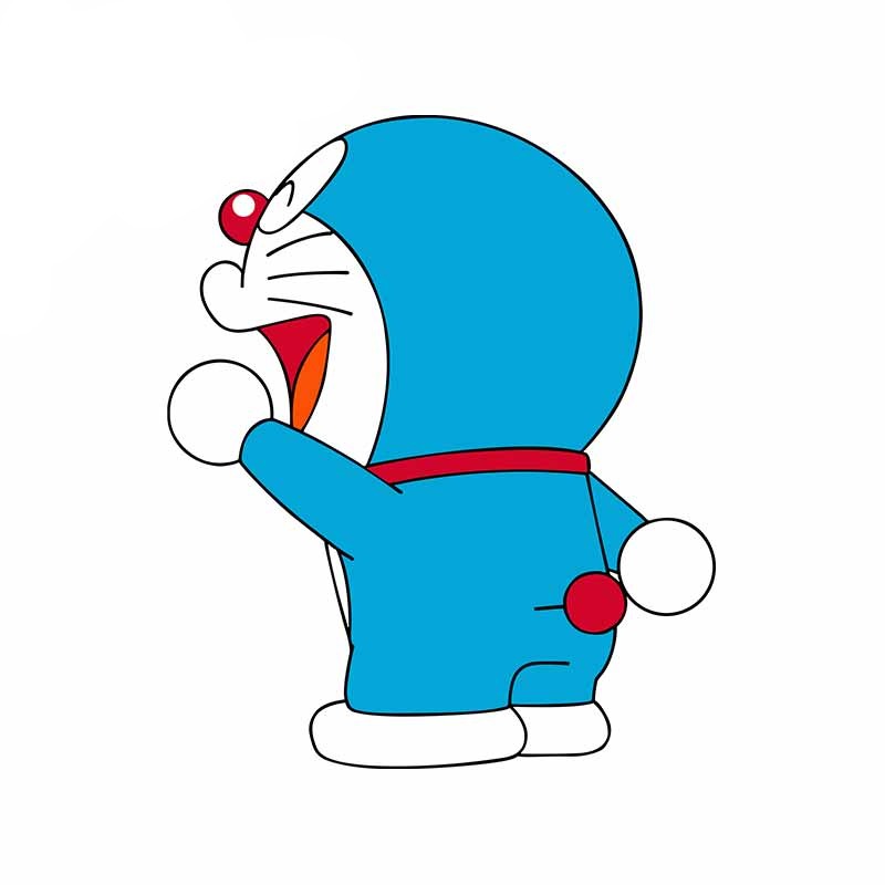 Doraemon 'Shouting | Right' Vinyl Car Sticker