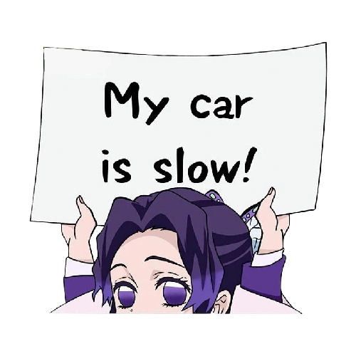 Demon Slayer 'Shinobu | My Car Is Slow!' Vinyl Car Peeker Sticker