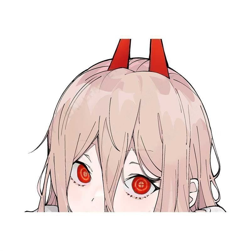 Chainsaw Man 'Power | Staring' Vinyl Car Peeker Sticker