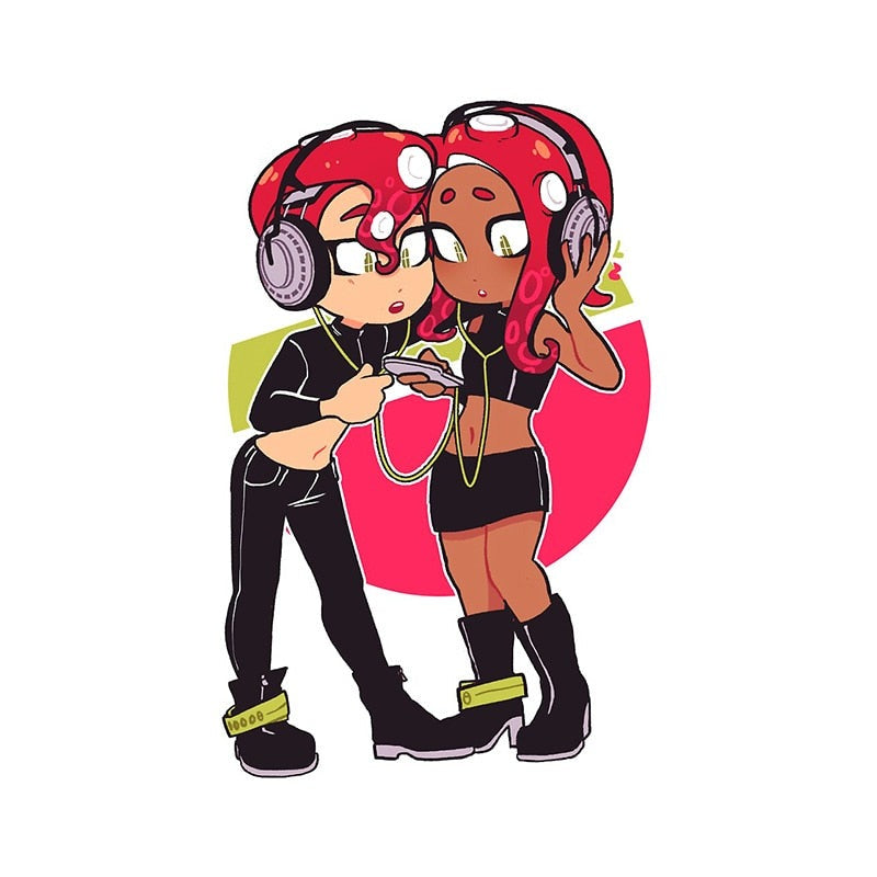 Splatoon 'Hachi and Nana | Listening Music' Vinyl Car Sticker