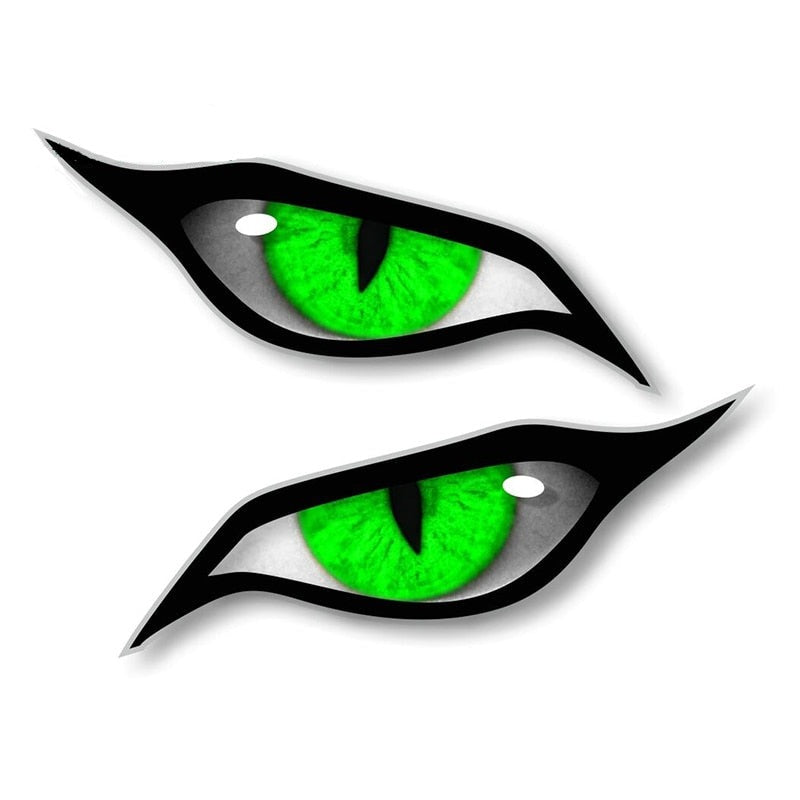 Evil Eyes 'Green' Vinyl Car Sticker