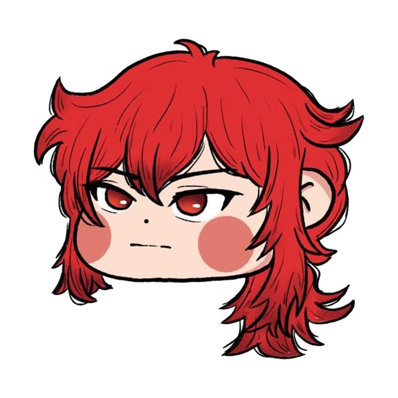 Genshin Impact 'Chibi Diluc | Head' Vinyl Car Sticker