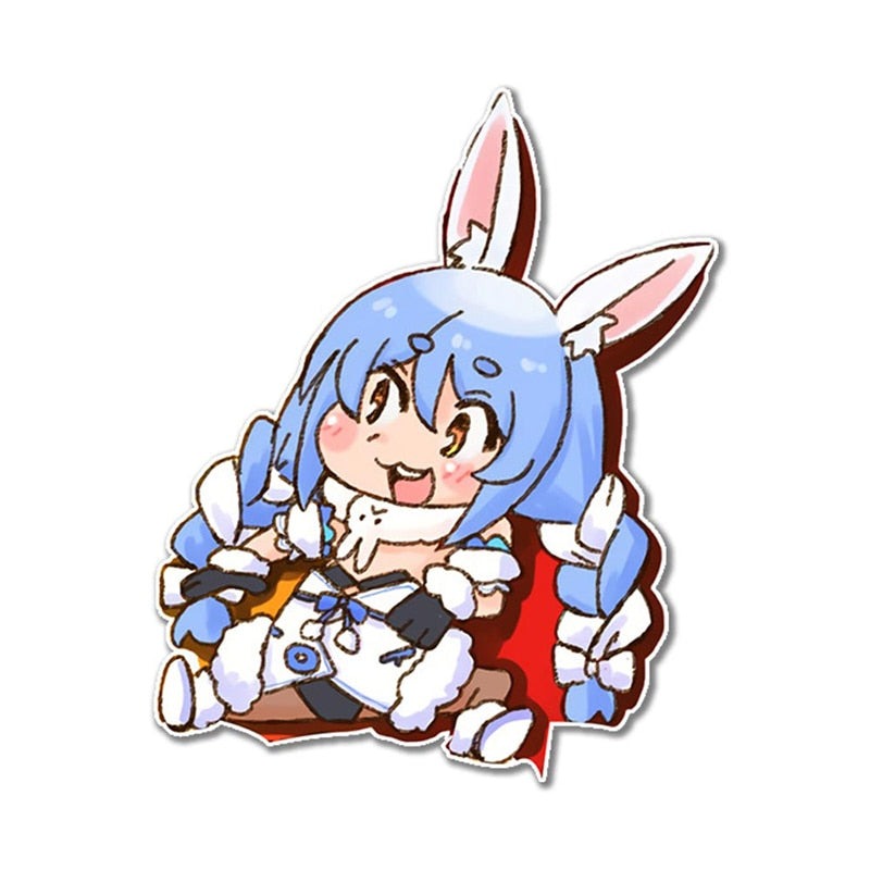 Virtual YouTuber 'Chibi Usada Pekora' Vinyl Car Sticker