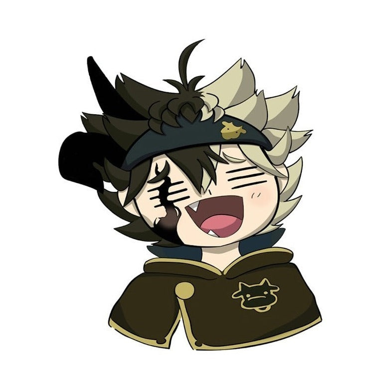 Black Clover 'Chibi Asta | Laughing' Vinyl Car Sticker